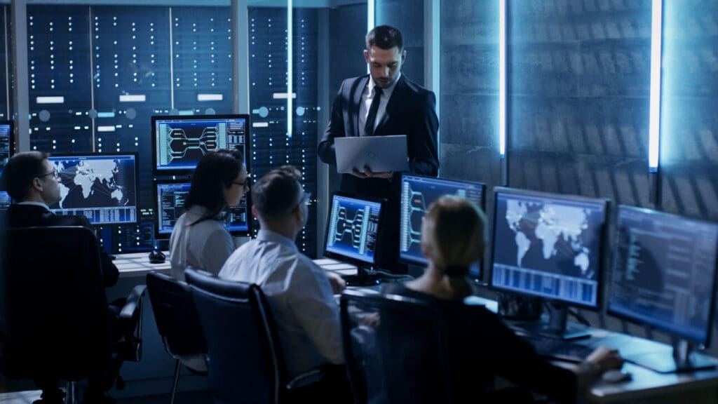 IT Engineers Working in System Control